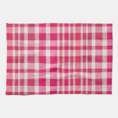 Rustikales Retro-Rosa Textil Kariert Geschirrtuch (Horizontal)