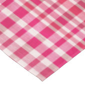 Rustikales Retro-Rosa Textil Kariert Tischdecke (Schrägansicht)