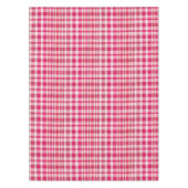 Rustikales Retro-Rosa Textil Kariert Tischdecke (Vorderseite)
