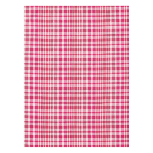 Rustikales Retro-Rosa Textil Kariert Tischdecke (Vorderseite)