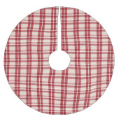 Rustikales Reverie Bauernhaus Karierter Weihnachts Polyester Weihnachtsbaumdecke (Vorderseite)