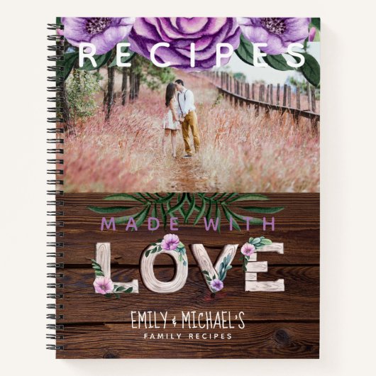 Rustikales Rezept Buch Heirloom Hochzeit Foto Gesc (Vorderseite)