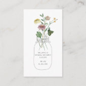 Rustikales Rezept für die Wildblume im Herbst Begleitkarte (Rückseite)