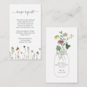 Rustikales Rezept für die Wildblume im Herbst Begleitkarte (Vorne/Hinten)