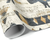 Rustikales Rhino-Stammesmuster (1) Geschenkpapier (Rolleneckpunkt)