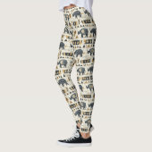 Rustikales Rhino-Stammesmuster (1) Leggings (Links)