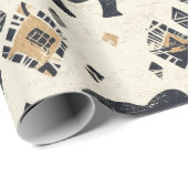 Rustikales Rhino-Stammesmuster (2) Geschenkpapier (Rolleneckpunkt)