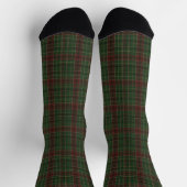 Rustikales, robustes Rot/Grün Karomuster für den O Socken (Oben)