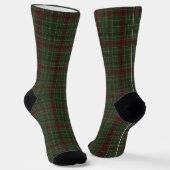 Rustikales, robustes Rot/Grün Karomuster für den O Socken (Gewinkelt)