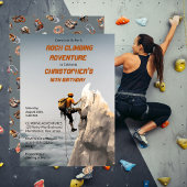 Rustikales Rock Climbing Abenteuer Geburtstagspart Einladung
