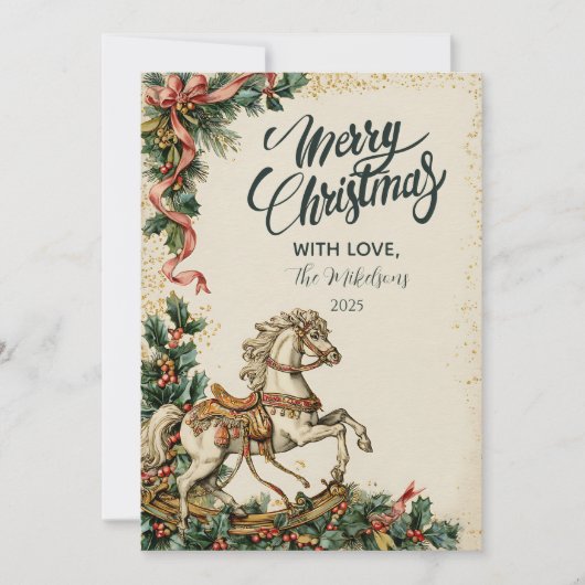 Rustikales Rockhorn Weihnachten (Vorderseite)