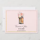 Rustikales Romance Lanterns Rose Gold Brautparty Einladung (Rückseite)