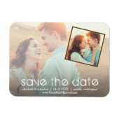 Rustikales Romantisches 2 Foto Save the Date Magnet (Horizontal)