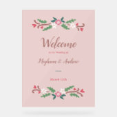 Rustikales romantisches Blumenessen Acrylschild (Vorderseite)