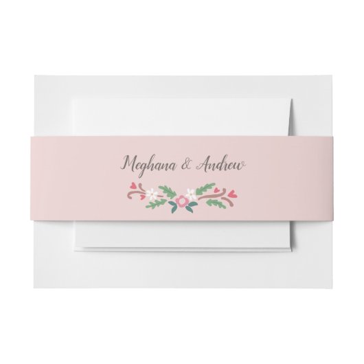 Rustikales romantisches Blumenessen Einladungsbanderole (Vorderseite Beispiel)