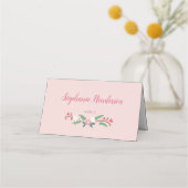 Rustikales romantisches Blumenessen Platzkarte (Vorderseite)