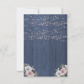 Rustikales romantisches Foto RSVP Karte (Rückseite)