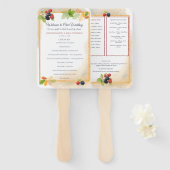 Rustikales Romantisches Herbst-Berry-Hochzeitsprog Fächer (Vorne und Hinten)