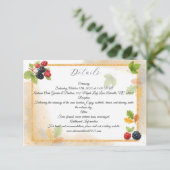 Rustikales Romantisches Herbst-Berry-Hochzeitssemb Begleitkarte (Stehend Vorderseite)