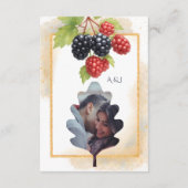 Rustikales Romantisches Herbst-Berry-Hochzeitssemb Begleitkarte (Rückseite)