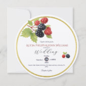 Rustikales Romantisches Herbst-Berry-Hochzeitssemb Einladung (Vorderseite)