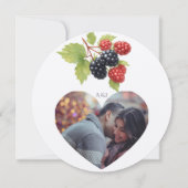 Rustikales Romantisches Herbst-Berry-Hochzeitssemb Einladung (Rückseite)