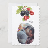Rustikales Romantisches Herbst-Berry-Hochzeitssemb Einladung (Rückseite)
