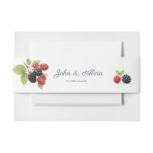 Rustikales Romantisches Herbst-Berry-Hochzeitssemb Einladungsbanderole (Vorderseite Beispiel)