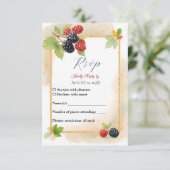 Rustikales Romantisches Herbst-Berry-Hochzeitssemb RSVP Karte (Stehend Vorderseite)