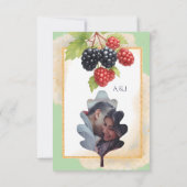 Rustikales Romantisches Herbst-Berry-Hochzeitssemb RSVP Karte (Rückseite)