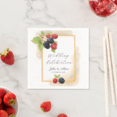 Rustikales Romantisches Herbst-Berry-Hochzeitssemb Serviette (Beispiel)