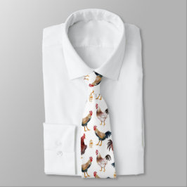 Rustikales Rooster Muster Neck Tie Krawatte