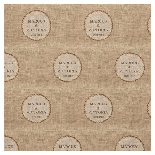 Rustikales Rope Wedding Jute Stoff (Muster)