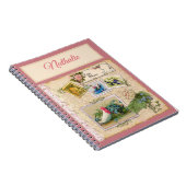 Rustikales Rosa Blumenbuch Notizblock (Rechte Seite)