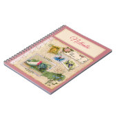 Rustikales Rosa Blumenbuch Notizblock (Linke Seite)