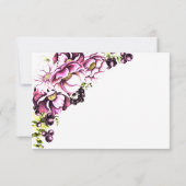 Rustikales Rosa Blumenzwiebeln RSVP Karte (Rückseite)