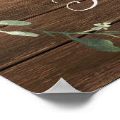 Rustikales Rosa Blütenbaby Dusche Begrüßungszeiche Poster (Ecke)