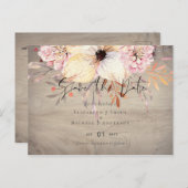 Rustikales Rosa Blütenblatt Hochzeitstage Rett Ter Postkarte (Vorne/Hinten)