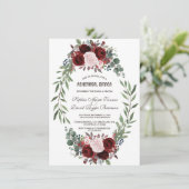 Rustikales Rosa Blütenblütenfest Probe Abendessen Einladung (Stehend Vorderseite)