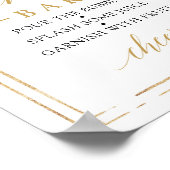 Rustikales Rosa Blütengold Boho mimosa Bar Poster (Ecke)