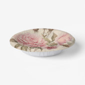 Rustikales Rosa Bouquet Pappteller (Gewinkelt)