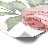 Rustikales rosa Brautparty Begrüßungszeichen Poster (Ecke)