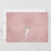 Rustikales Rosa Brautparty Einladung (Rückseite)