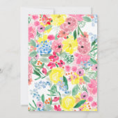 Rustikales rosa Brautparty Einladung (Rückseite)