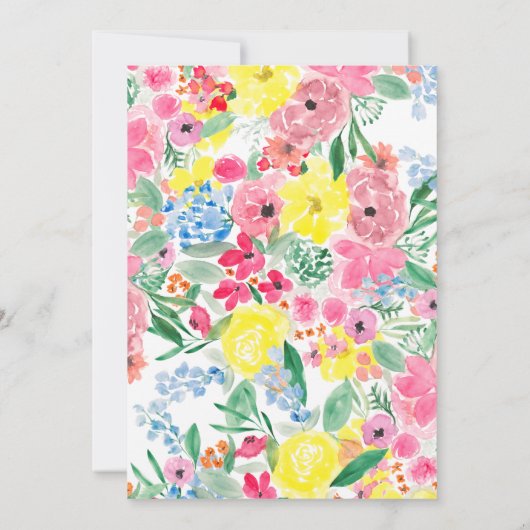 Rustikales rosa Brautparty Einladung (Rückseite)