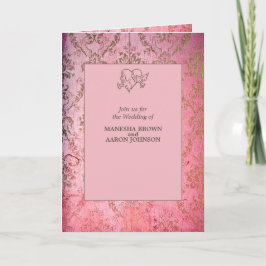 Rustikales Rosa - Einladung zur Hochzeit