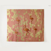 Rustikales Rosa Flamingos Tapestry Wandteppich (Vorderseite (Horizontal))