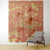 Rustikales Rosa Flamingos Tapestry Wandteppich (Beispiel)