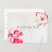 Rustikales rosa florales Magnolia-Weathered Wood (Vorne/Hinten)