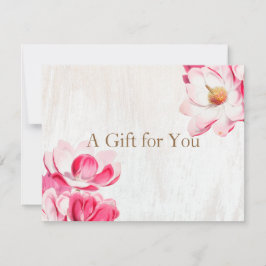 Rustikales rosa florales Magnolia-Weathered Wood